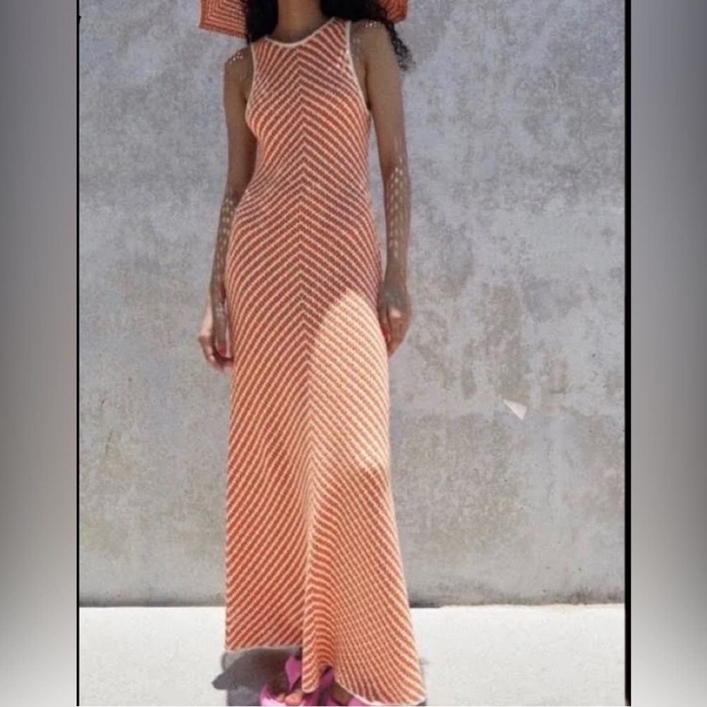 Zara Limited Edition Crochet Dress sz S